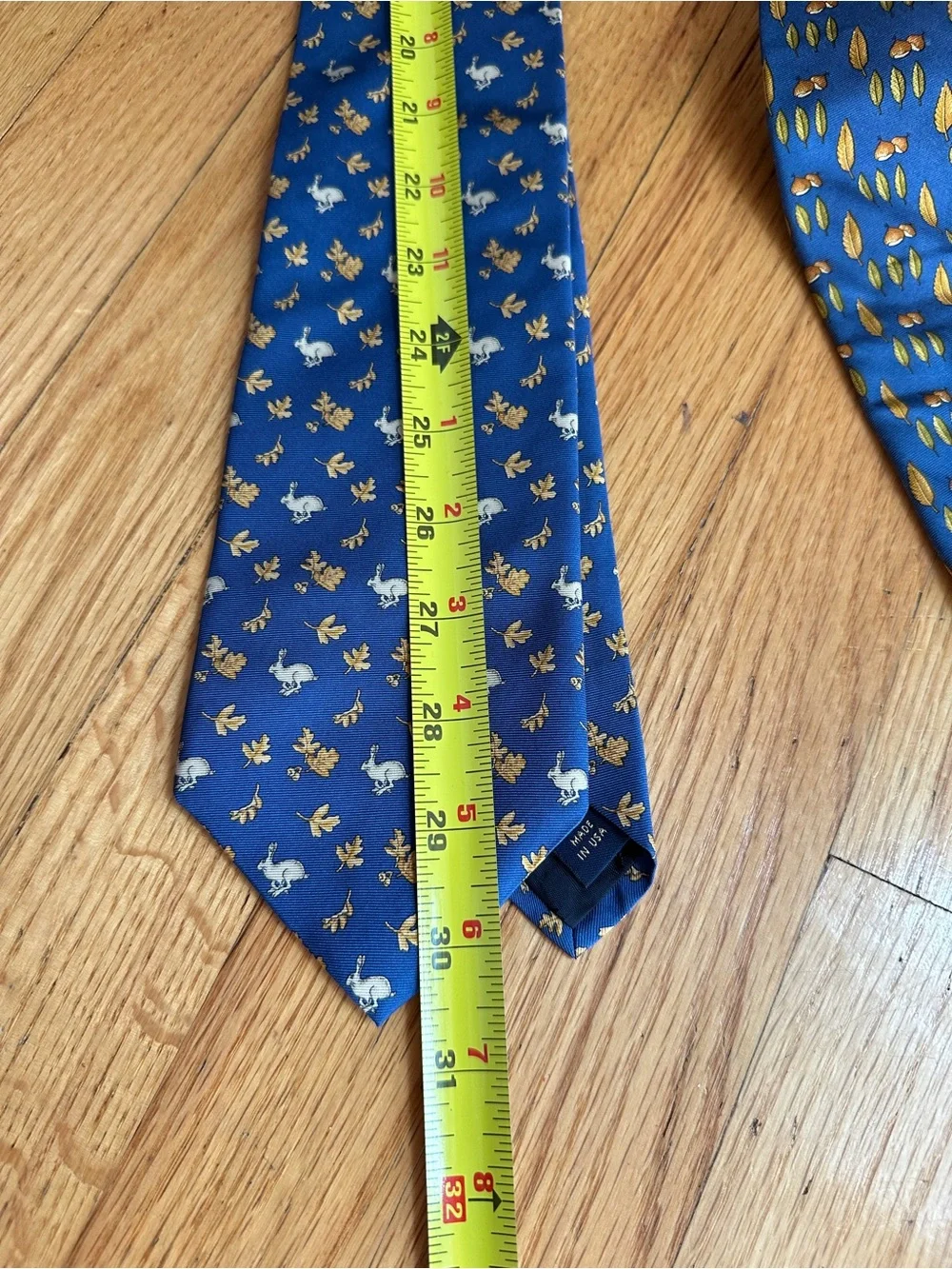 Brooks Brothers Makers 2 Silk Tie Lot Blue Rabbit Acorn Made USA